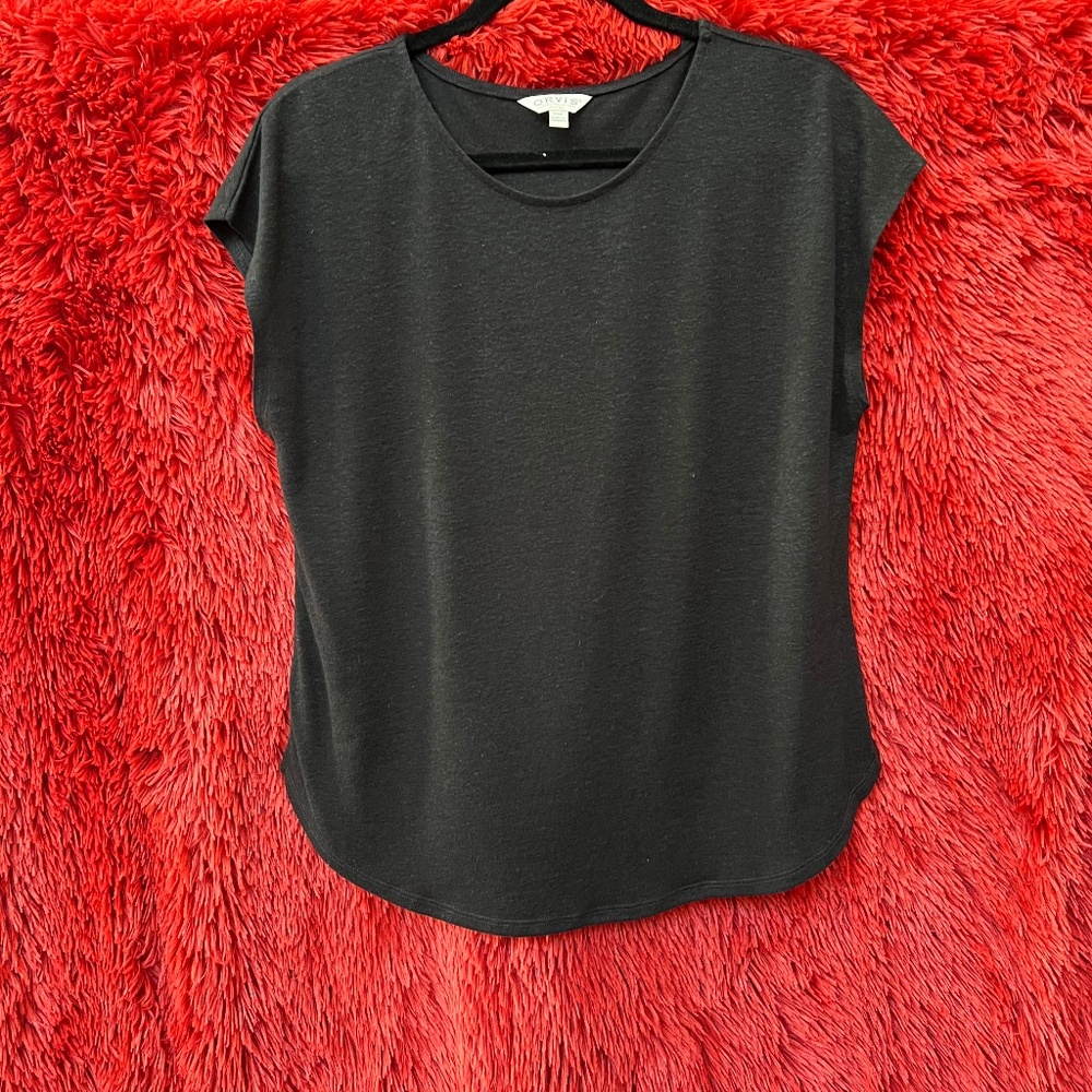 Orvis Women's black slouch t shirt